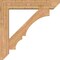 Ekena Millwork Balboa Slat Smooth Bracket w/ Offset Brace, Western Red Cedar, 7 1/2"W x 38"D x 38"H BKT0806X38X38BOA06SWR - alternate 3